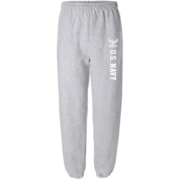 NAVY Sweat Pants - Military Style Sweat Pants with white print