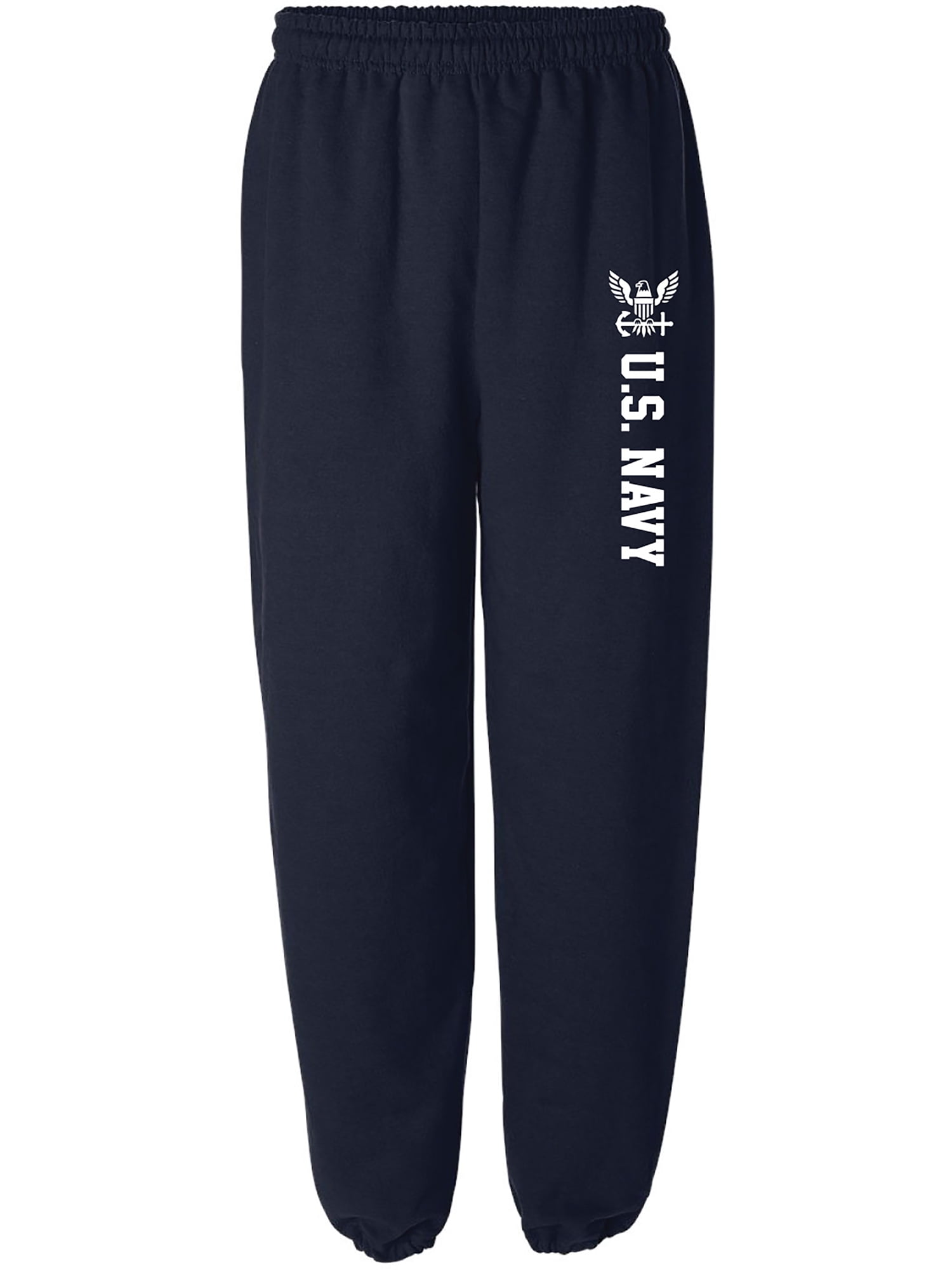 NAVY Sweat Pants - Military Style Sweat Pants with white print
