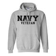 thumbnail image 1 of NAVY Veteran BLACK logo Hooded Sweatshirt, 1 of 3