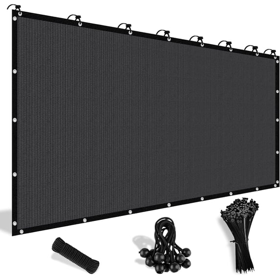 NAWAY 12'X16' Sun Shade Cloth with Grommets,90% UV Protection Mesh Tarp Sun Screens for Patio,Dark Gray