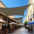 thumbnail image 1 of NAWAY 12'X20'Mocha Rectangular Sun Shade Sail – HDPE 95% UV Block Outdoor Canopy for Patio, Garden, Breathable & Sun Shade Cover with D-Rings, 1 of 9