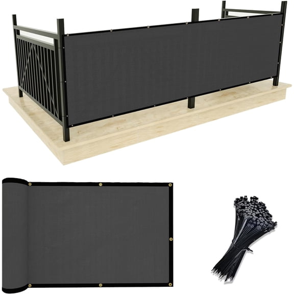 NAWAY 3'X6' Custom Size Privacy Screen Fence Heavy Duty Fencing Mesh Shade Net Cover for Wall Garden Yard Backyard Dark Grey (We Make Customized)