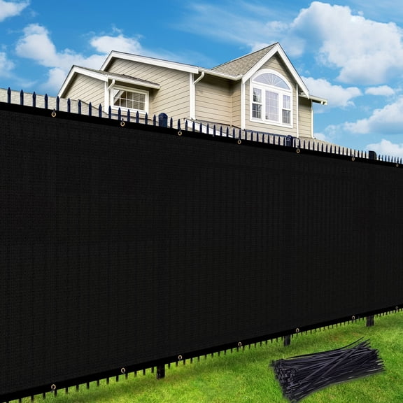 NAWAY 4'X1' Custom Size Privacy Screen Fence Heavy Duty Fencing Mesh Shade Net Cover for Wall Garden Yard Backyard Black (We Make Customized)