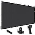thumbnail image 1 of NAWAY 4'X10' 200GSM HDPE Mesh Sun Shade Canopy with Grommets,90% UV Protection Outdoor Screen,Dark Gray, 1 of 7