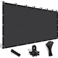 thumbnail image 1 of NAWAY 4'X16' 200GSM HDPE Mesh Sun Shade Canopy with Grommets,90% UV Protection Outdoor Screen,Dark Gray, 1 of 7