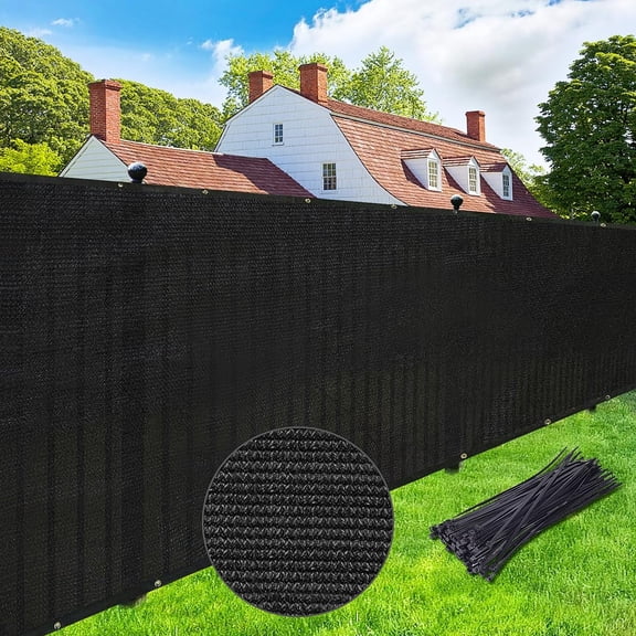 NAWAY 5'X11' Custom Size Privacy Screen Fence Heavy Duty Fencing Mesh Shade Net Cover for Wall Garden Yard Backyard Black (We Make Customized)