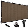 thumbnail image 1 of NAWAY 5'X8' 200GSM HDPE Mesh Sun Shade Canopy with Grommets,90% UV Protection Outdoor Screen,Mocha, 1 of 7