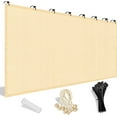 thumbnail image 1 of NAWAY 6'X6' 200GSM HDPE Mesh Sun Shade Canopy with Grommets,90% UV Protection Outdoor Screen,Wheat, 1 of 7