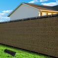 thumbnail image 1 of NAWAY 8'X21' Custom Size Privacy Screen Fence Heavy Duty Fencing Mesh Shade Net Cover for Wall Garden Yard Backyard Brown (We Make Customized), 1 of 7