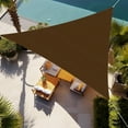 thumbnail image 1 of NAWAY Curved Triangle Custom Sun Shade Sail 7'X7'X7' Permeable Canopy Sand for Patio Garden Yard Deck Pergola,Brown, 1 of 6