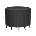 thumbnail image 1 of NAWAY Custom Size 52"x18" Round Patio Furniture Cover,Heavy Duty 420D Oxford PU Waterproof UV Resistant with Air Vents,All-Season,Black, 1 of 5