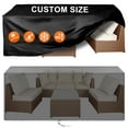 thumbnail image 1 of NAWAY 52"x40"x28" Rectangular Custom Heavy Duty 420D Waterproof UV Resistant Patio Furniture Cover,Black, 1 of 6