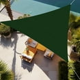 thumbnail image 1 of NAWAY Triangle Custom Sun Shade Sail 14'X14'X19.8' Permeable Canopy Sand for Patio Garden Yard Deck Pergola,Dark Green, 1 of 7