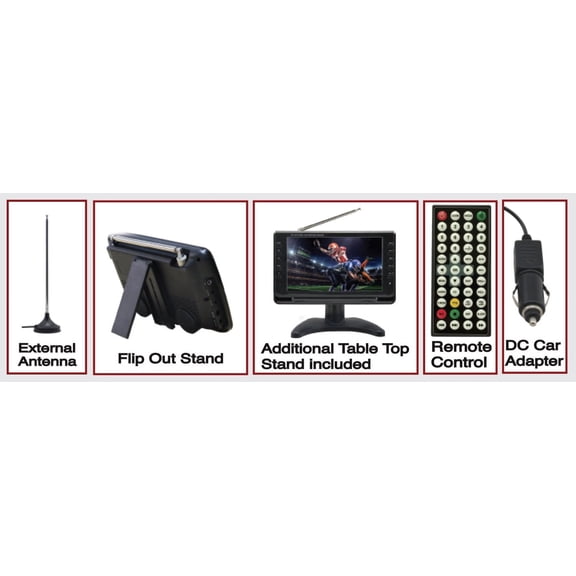 NAXA Electronics NT-90 9-inch Portable TV & Digital Multimedia Player (Black)