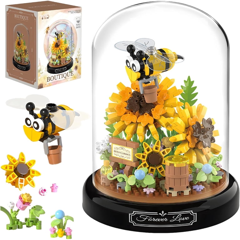 NAYIHOOP Bee Flowers Bouquet Building Sets Animals for Adults