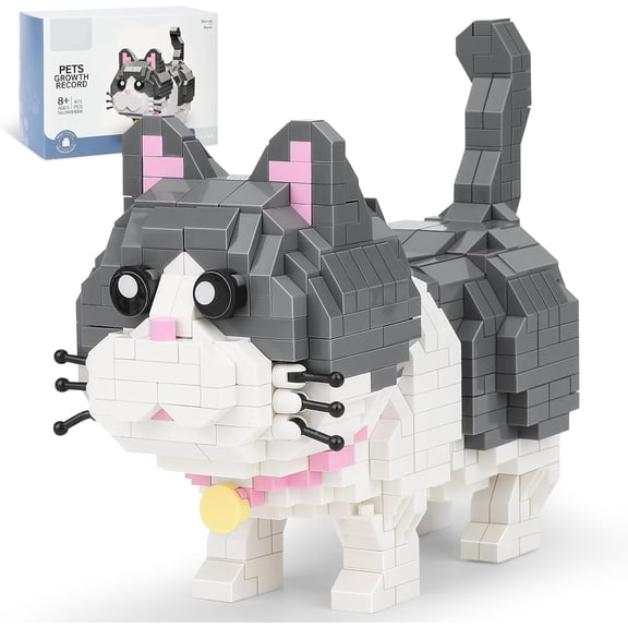 NAYIHOOP Blue Cat Building Sets Animals for Boy Girls 14+ Not Compatible with Lego