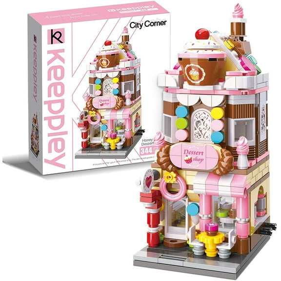 NAYIHOOP Dessert Shop House Building Sets Street View for Girls Adults Not Compatible with Lego