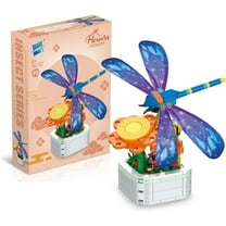 NAYIHOOP Dragonfly Sunflower Building Sets Flower Bouquet for Girls Compatible with Lego