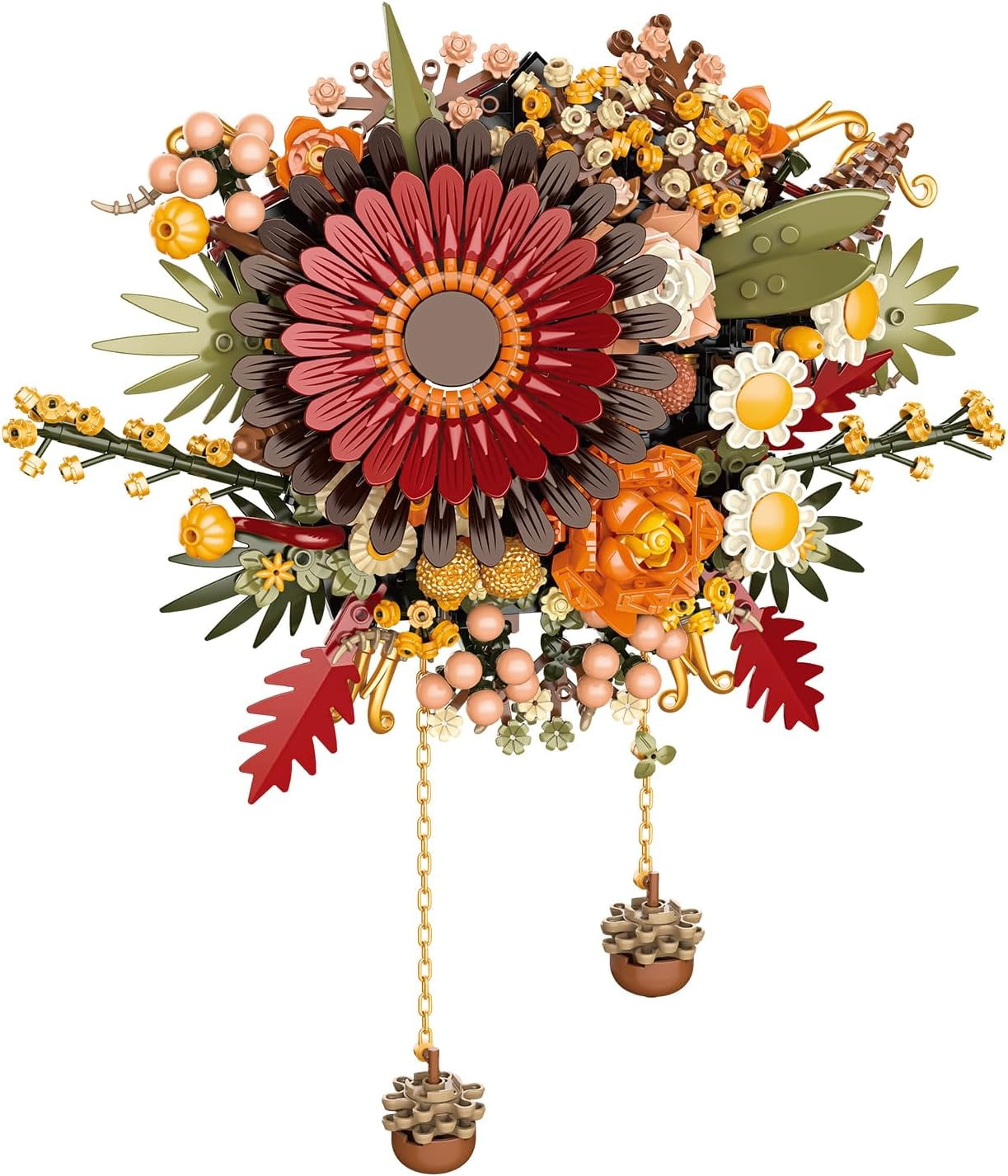 NAYIHOOP Dried Flower Bouquet Building Sets Home Decor for Adults Compatible with Lego