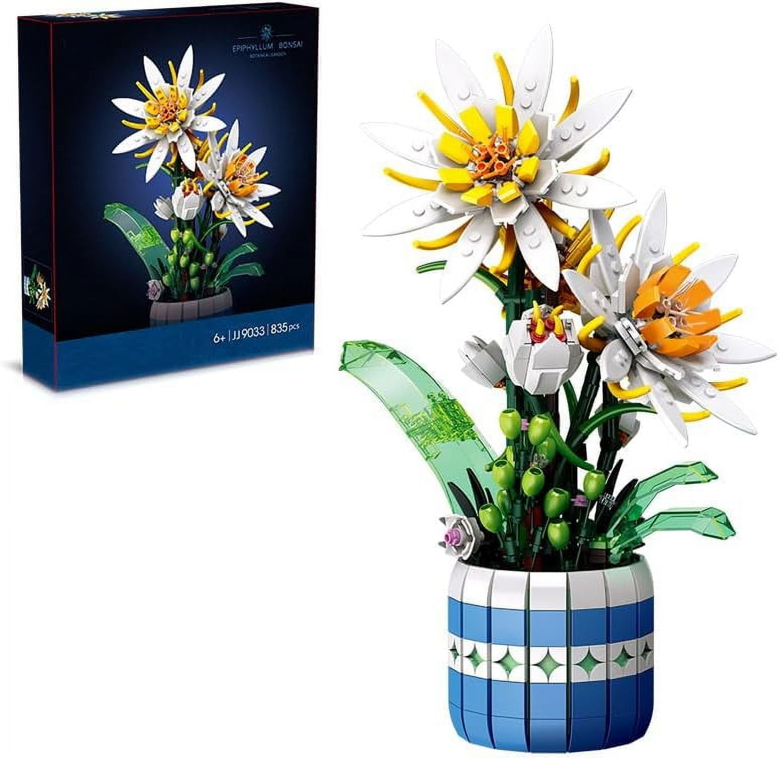 NAYIHOOP Epiphyllum Flowers Bouquet Building Sets Home Decor for