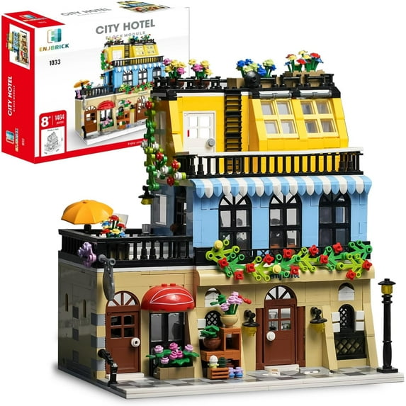 NAYIHOOP Flowers City Hotel House Building Sets for Boys Girls Compatible with Lego