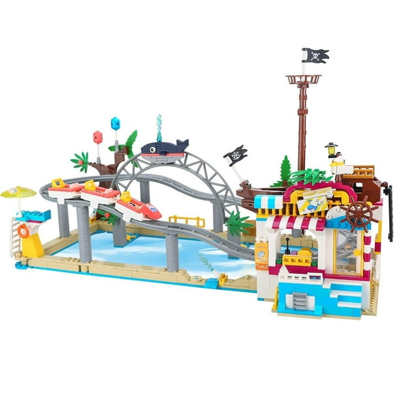 NAYIHOOP Friends Roller Coaster Amusement Park Building Sets Water Park Carnival Theme for Girls Compatible with Lego
