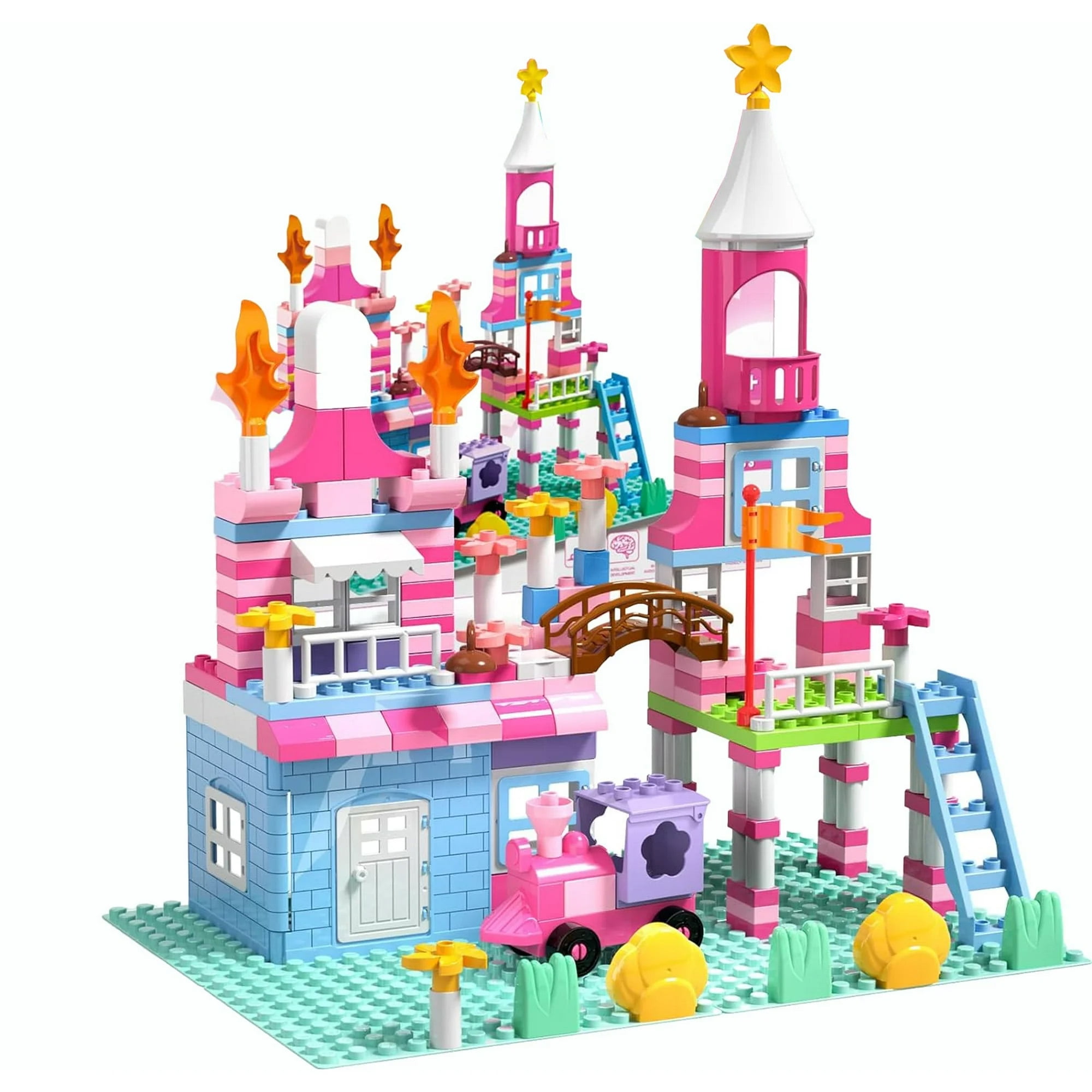 NAYIHOOP Girls Castle Pink Building Sets Princess Castle for Girls