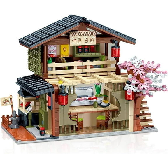 NAYIHOOP Japanese Sushi Shop House Building Sets for Adults Girls Compatible with Lego