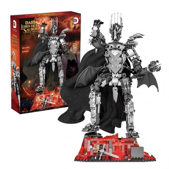NAYIHOOP Magic Rings Dark Lord Sauron Mech Building Sets with Light for Boy 8+ Compatible with Lego