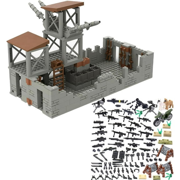 NAYIHOOP Military Base Building Sets Mini Figure ww2 Army War Guns Weapons for Adults Compatible with Lego