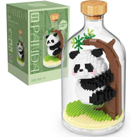 NAYIHOOP Panda Animal Building Sets Home Decor for Adults Not Compatible with Lego(Climbing)