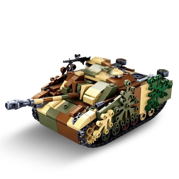 NAYIHOOP Stug III Armored Tank Army Building Sets WW2 Military Model for Boys Adults Compatible with Lego