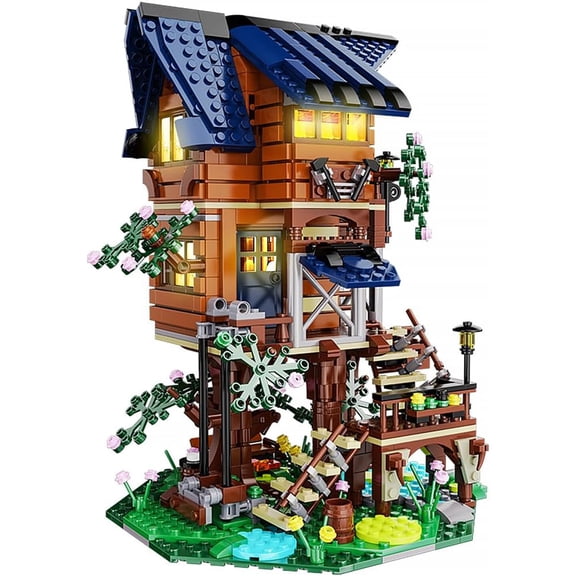 NAYIHOOP Tree House Building Sets 4 Seasons in 1 Treehouse with LED for Girls Boys Compatible with Lego