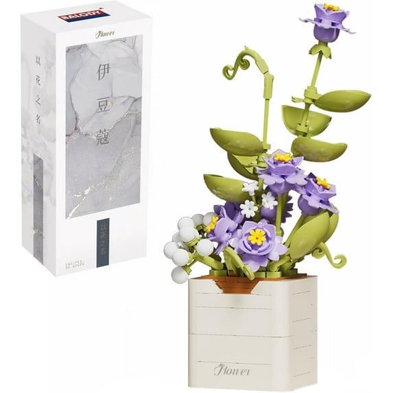 NAYIHOOP Violet Flower Bouquet Building Sets Bonsai for Girl Not Compatible with Lego