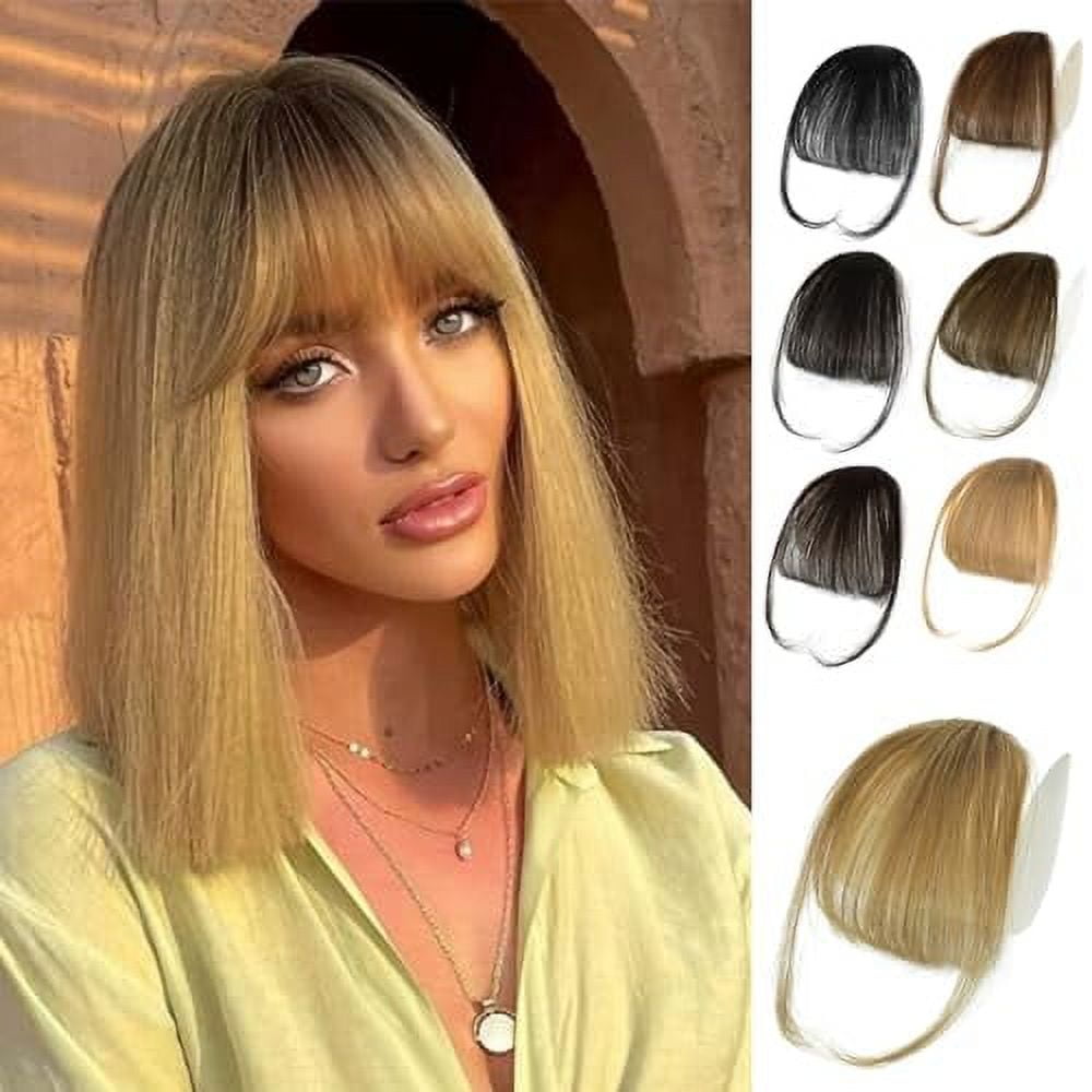 NAYOO Bangs Hair Clip In Bangs 100% Real Human Hair Extensions Wispy ...