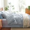 thumbnail image 1 of NAYOROOM 100% Cotton Gingham Duvet Cover Twin Set, 2-Piece Linen Like Textured Breathable Soft Bedding Cover （Light Blue Gingham）, 1 of 8