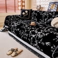 thumbnail image 1 of NAYOROOM Vintage Black Couch Cover,Chenille Sofa Cover Slipcover Sofa Towel Furniture Cover（71"x 150"）, 1 of 16