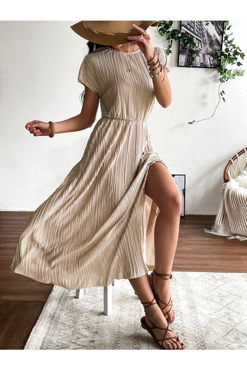long box pleated dress Box Pleated Cup Dress Eegen Studio
