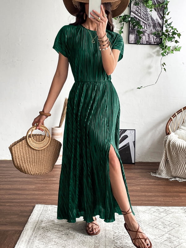 formal dress for women midi Maggie Polka Dot The Irish Linen Field xpm_pchsbtq1.9.26 Colors:Pastel Yellow Zipper Back
