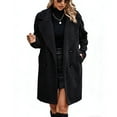 thumbnail image 1 of NAYTOAO Winter Warm Coats for Women Long Sherpa Coat Fuzzy Faux Fur Trench Jackets Lapel Open Front Button Fleece Cardigan, 1 of 8