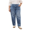thumbnail image 1 of NAYTOAO Plus Size Women's High‑Waist Tapered Jeans, Stretchy Soft Denim Casual Ankle Pants for Work Daily Weekend, 1 of 7