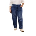 thumbnail image 1 of NAYTOAO Plus Size Women's High‑Waist Tapered Jeans, Stretchy Soft Denim Casual Ankle Pants for Work Daily Weekend, 1 of 7