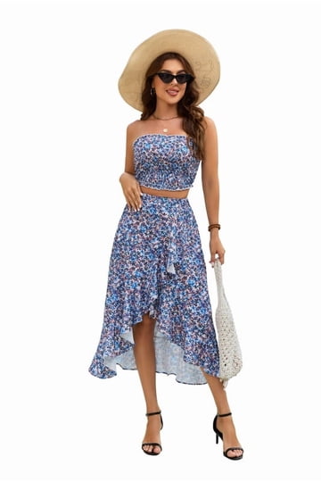 Shop Light Blue Two-Piece Dresses for Casual and Formal Looks