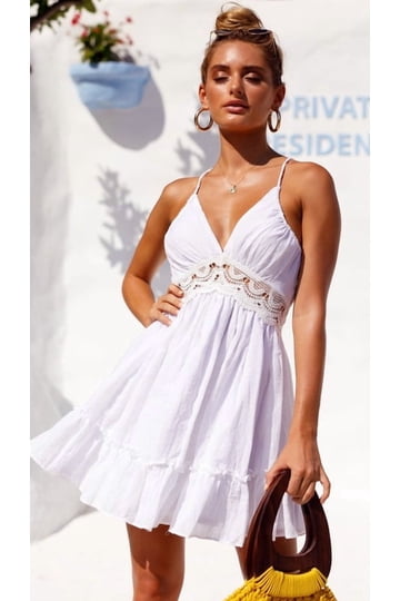 White Crochet Dresses