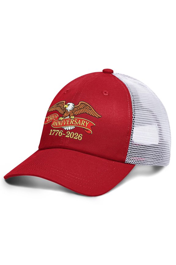 NAZENTI 250th Anniversary USA Plain Baseball Cap Breathable Eyelets Sun Protection Hat