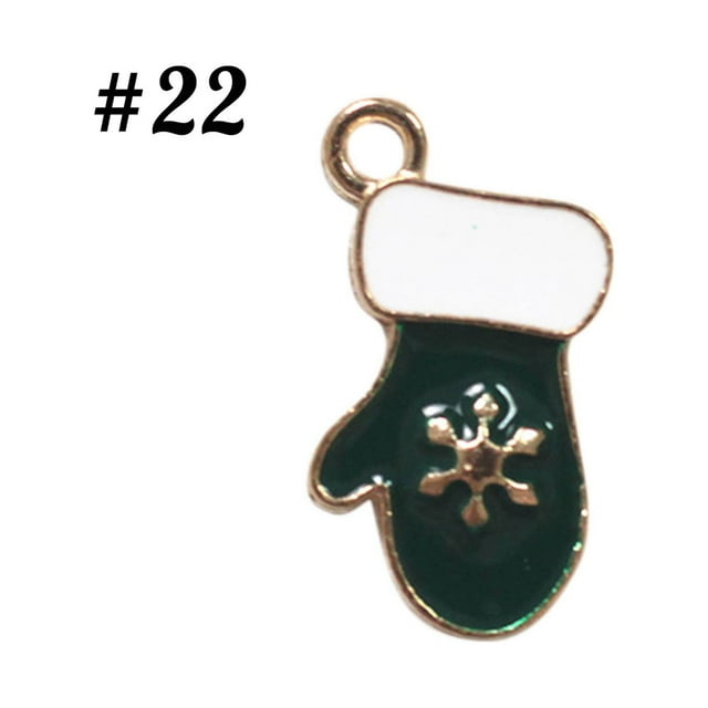 NAZISHW 10Pcs Charms For Jewelry Making DIY Christmas Charms
