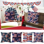 NAZISHW 4PC Star Independence Day Pillowcases Living Room Sofa Bedroom Decoration Pillowcases