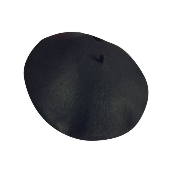 NAZISHW Classic Berets for Girls Solid Color Beret Hat Wool Hat Retro Children Painters Hat Cap Kids Breathable Lightweight Beret Hats (Black,One size)