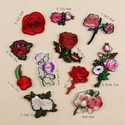 NAZISHW Collar Embroidered Badge Flower Applique Patch Rose Sew 11PC Floral And Home DIY