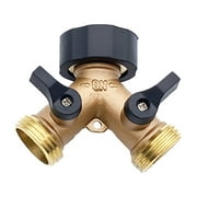 NAZISHW Garden Garden Faucet Three Way Hose Brass Diverter Water Pipe One Minute Two Y Double Way